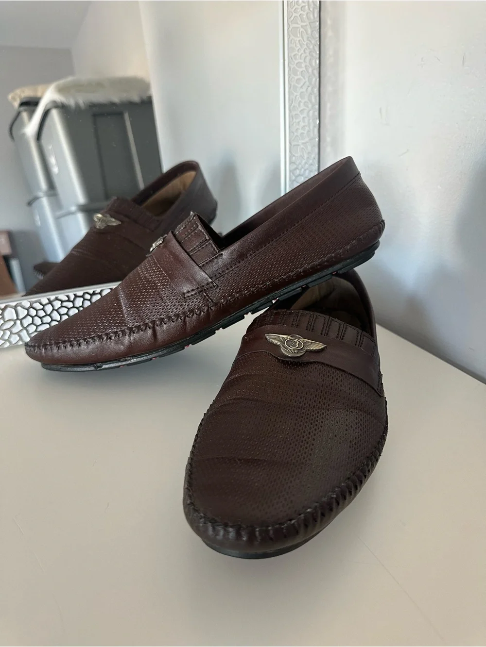 Solé Men's Brown Slip-On Loafers - Classic Driving Moccasins Sz 9.5